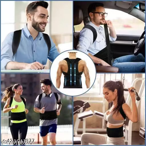 Posture Corrector Belt — Unisex Back Support Brace for Instant Spine Alignment & Shoulder Correction | Adjustable Widened Belt, Breathable Design & Magnetic Lumbar Support for Pain Relief
